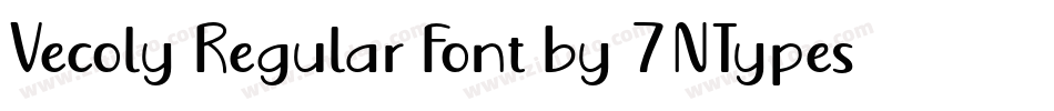 Vecoly Regular Font by 7NTypes字体转换